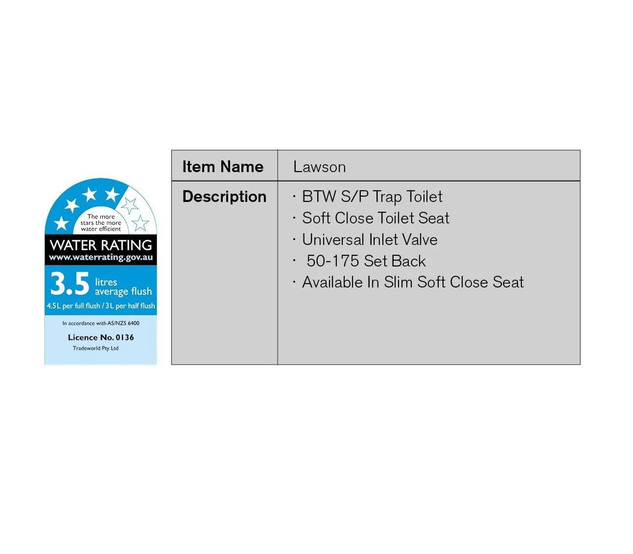 Lawson Ceramic Toilet - Image 3