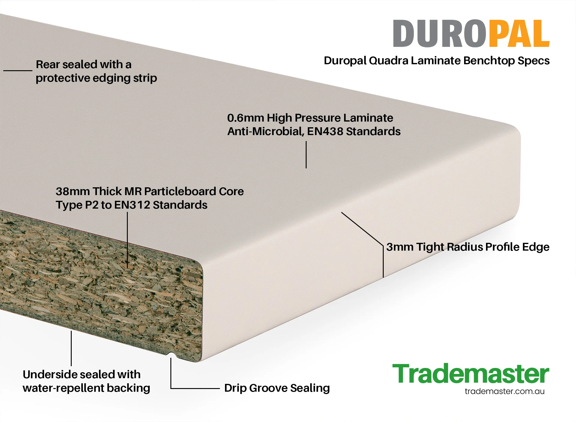 Quartz Stone Gloss By Duropal - Laminate Benchtops - Image 7